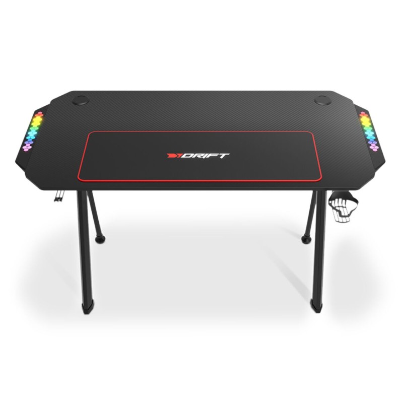 Schreibtisch Gaming DRIFT DRDZ175RGB Schwarz 120 x 60 cm