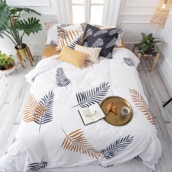 Bettdeckenbezug HappyFriday Blanc Foliage Bunt 140 x 200 cm