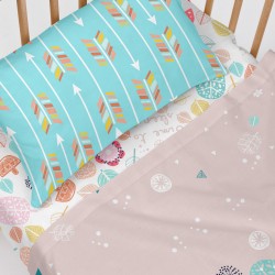 Bettwäsche-Set HappyFriday Moshi Moshi Fantasy Bunt Babybettchen 2 Stücke