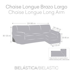 Bezug für Chaiselongue mit langem Arm rechts Eysa JAZ Weiß 180 x 120 x 360 cm