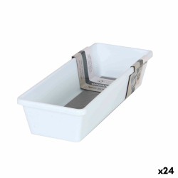 Schubladen-Organizer Confortime Weiß 24,5 x 9,5 x 5 cm Rutschfester Boden (24 Stück)