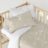 Bettlaken HappyFriday BASIC KIDS Weiß Beige 60 x 120 x 14 cm Sterne