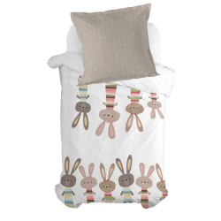 Kissenbezug HappyFriday Moshi Moshi Rabbit Family Bunt 80 x 80 cm