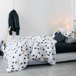 Bettdeckenbezug HappyFriday Blanc Golden Dots Bunt 200 x 200 cm