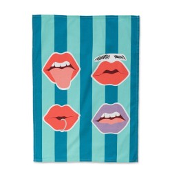 Küchentuch HappyFriday Aware Lips Bunt 70 x 50 cm (2 Stück)