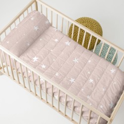 Steppdecke HappyFriday BASIC KIDS Rosa 100 x 130 cm Babybettchen