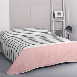 Steppdecke HappyFriday Blanc Blush Bunt 240 x 260 cm