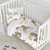 Bettbezug-Set HappyFriday Moshi Moshi Sleepy Sloth Bunt Babybettchen 2 Stücke