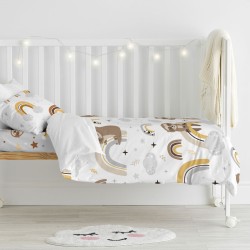 Bettbezug-Set HappyFriday Moshi Moshi Sleepy Sloth Bunt Babybettchen 2 Stücke