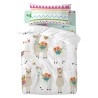 Bettbezug-Set HappyFriday Moshi Moshi Cute Llamas Bunt Babybettchen 2 Stücke