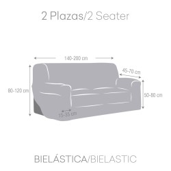 Sofabezug Eysa ROC Dunkelgrau 70 x 120 x 200 cm