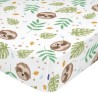 Spannbetttuch HappyFriday Moshi Moshi Happy Sloth Bunt 90 x 200 x 32 cm