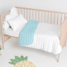 Steppdecke HappyFriday Basic Kids Dash Blau 100 x 130 cm