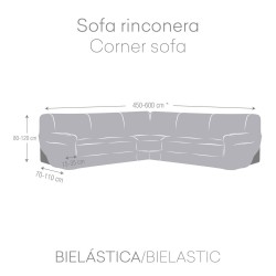 Sofabezug Eysa ROC Hellbraun 110 x 120 x 600 cm Ecke