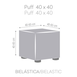 Puff-Abdeckung Eysa ROC Hellbraun 65 x 65 x 65 cm