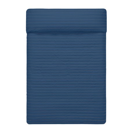 Wendbare Tagesdecke HappyFriday Basic Dash Weiß Marineblau 270 x 260 cm