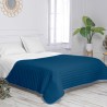 Wendbare Tagesdecke HappyFriday Basic Dash Weiß Marineblau 270 x 260 cm