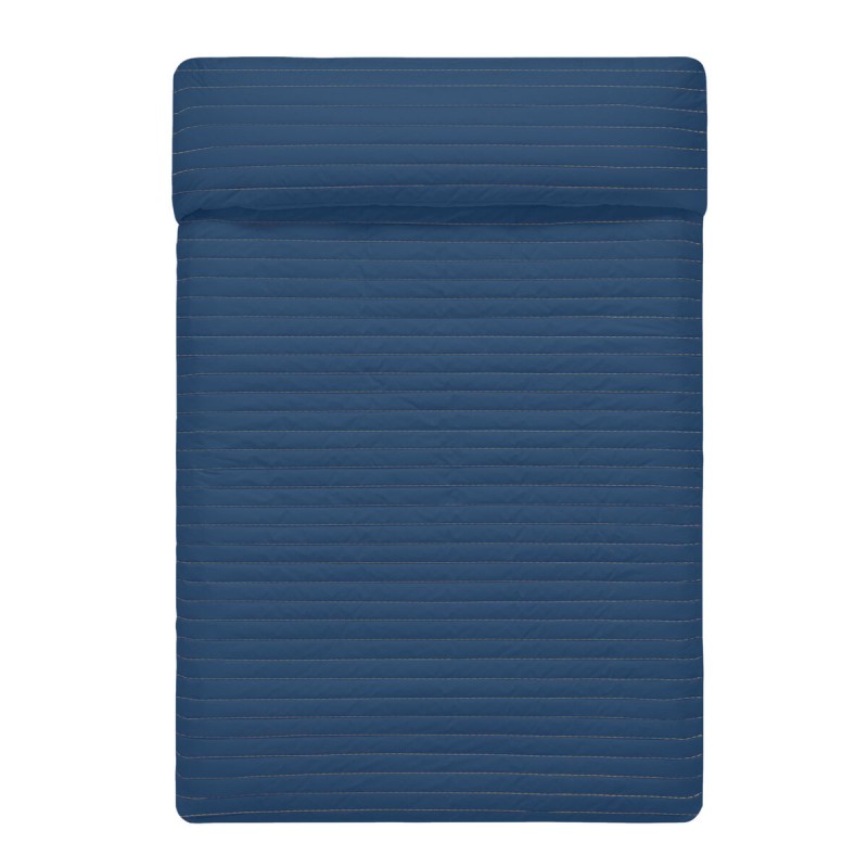 Wendbare Tagesdecke HappyFriday Basic Dash Weiß Marineblau 200 x 260 cm