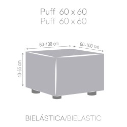 Puff-Abdeckung Eysa ROC Blau 100 x 65 x 100 cm