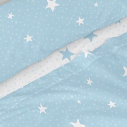 Bettwäsche-Set HappyFriday Basic Kids Little star Blau Einzelmatratze 2 Stücke