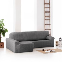 Bezug für Chaiselongue mit kurzem Arm links Eysa ROC Dunkelgrau 180 x 120 x 360 cm