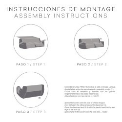 Sofabezug Eysa MONTBLANC Grau 100 x 110 x 120 cm