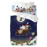 Bettlaken HappyFriday XMAS Blau Bunt 60 x 120 x 14 cm