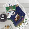 Bettlaken HappyFriday XMAS Blau Bunt 60 x 120 x 14 cm