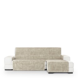 Abdeckung für Chaiselongue mit kurzem Arm rechts Eysa TURIN Weiß Creme 100 x 110 x 300 cm