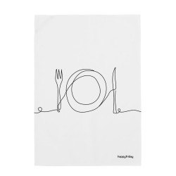Küchentuch HappyFriday To Eat Bunt 70 x 50 cm (2 Stück)