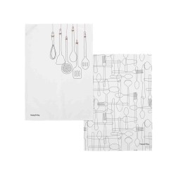 Küchentuch HappyFriday Cutlery Bunt 70 x 50 cm (2 Stück)