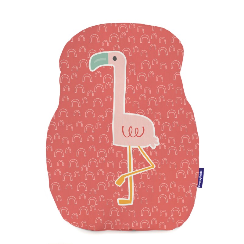 Kissen HappyFriday Moshi Moshi Bunt Rosa Flamingo 40 x 30 cm