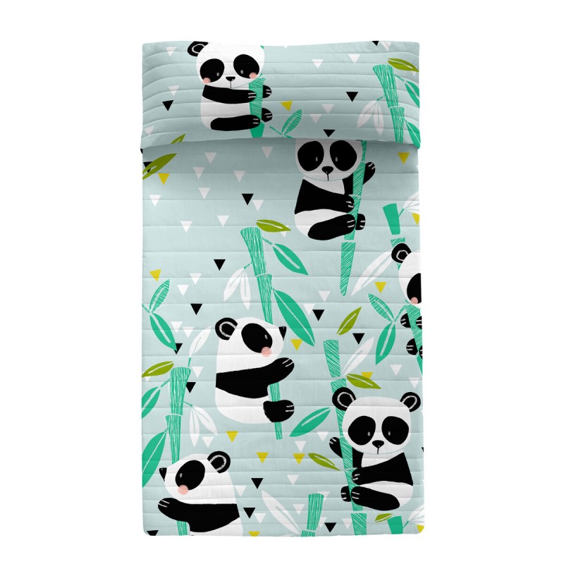 Steppdecke HappyFriday Moshi Moshi Blau 180 x 260 cm Pandaknochen