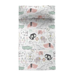 Steppdecke HappyFriday Moshi Moshi Bunt 200 x 260 cm tiere