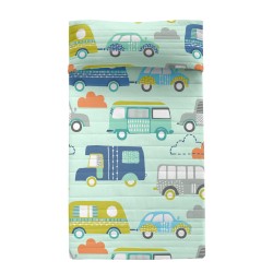 Steppdecke HappyFriday Moshi Moshi Bunt 200 x 260 cm Fahrzeuge