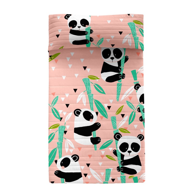 Steppdecke HappyFriday Moshi Moshi Rosa 200 x 260 cm Pandaknochen